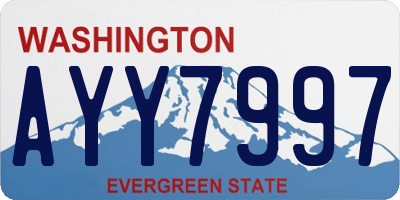 WA license plate AYY7997