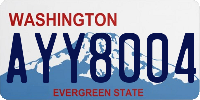 WA license plate AYY8004