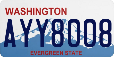 WA license plate AYY8008