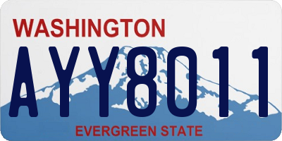 WA license plate AYY8011