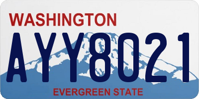 WA license plate AYY8021