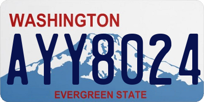 WA license plate AYY8024