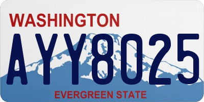 WA license plate AYY8025