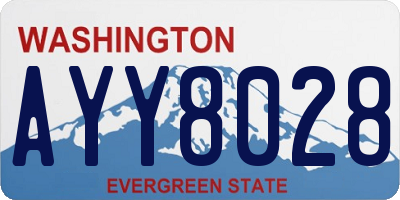 WA license plate AYY8028