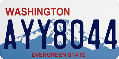 WA license plate AYY8044