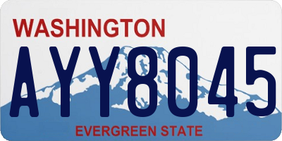 WA license plate AYY8045