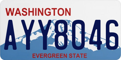 WA license plate AYY8046