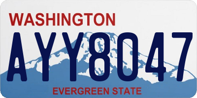 WA license plate AYY8047