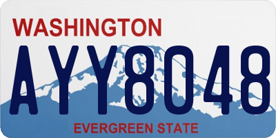 WA license plate AYY8048