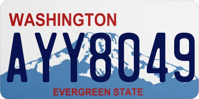 WA license plate AYY8049