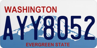 WA license plate AYY8052