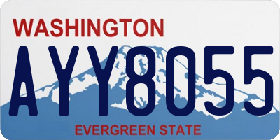 WA license plate AYY8055