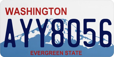 WA license plate AYY8056