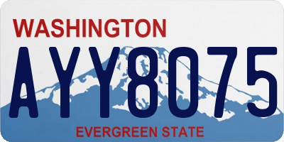 WA license plate AYY8075