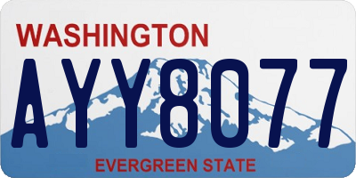 WA license plate AYY8077