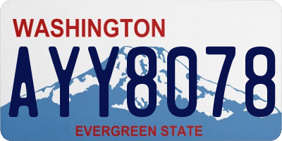 WA license plate AYY8078