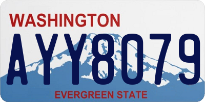 WA license plate AYY8079