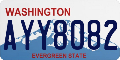 WA license plate AYY8082