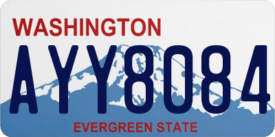 WA license plate AYY8084