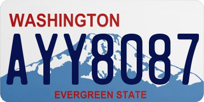 WA license plate AYY8087