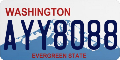 WA license plate AYY8088