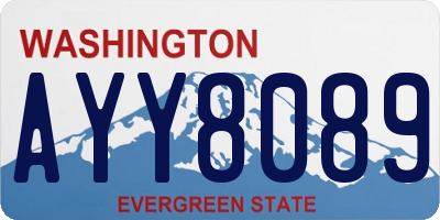 WA license plate AYY8089