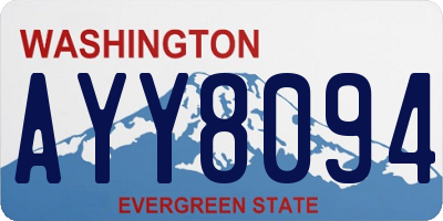 WA license plate AYY8094