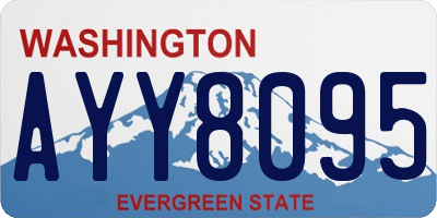 WA license plate AYY8095