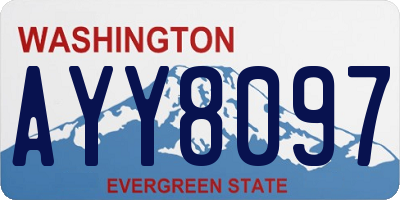 WA license plate AYY8097