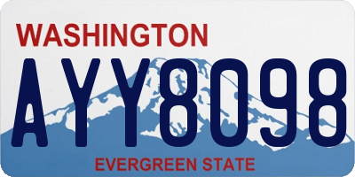 WA license plate AYY8098