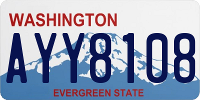 WA license plate AYY8108