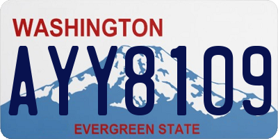 WA license plate AYY8109