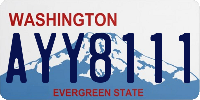 WA license plate AYY8111