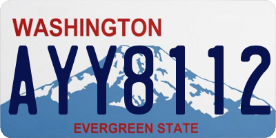 WA license plate AYY8112