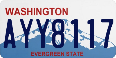 WA license plate AYY8117