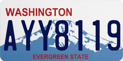 WA license plate AYY8119