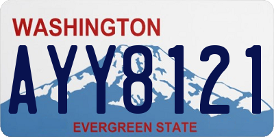 WA license plate AYY8121