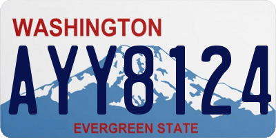 WA license plate AYY8124