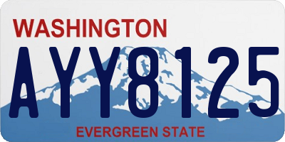 WA license plate AYY8125