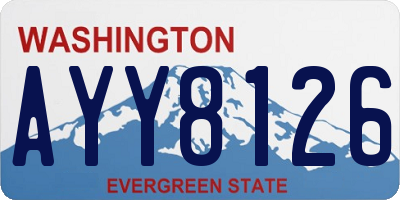 WA license plate AYY8126