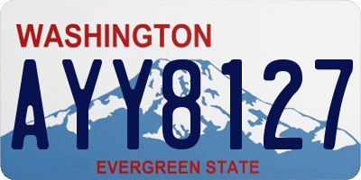 WA license plate AYY8127