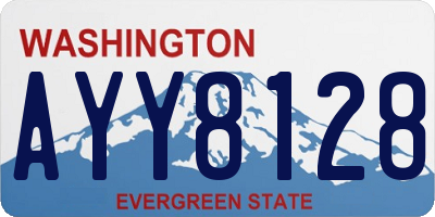 WA license plate AYY8128