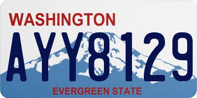 WA license plate AYY8129