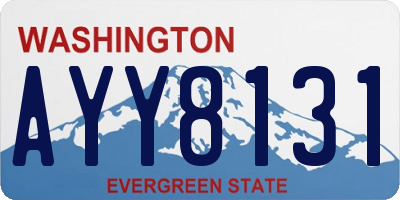 WA license plate AYY8131