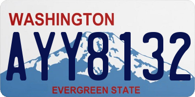 WA license plate AYY8132