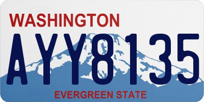 WA license plate AYY8135