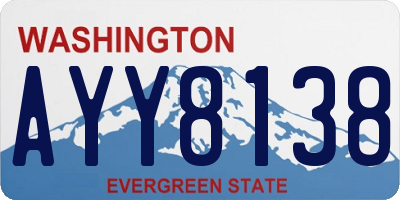 WA license plate AYY8138