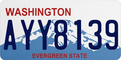 WA license plate AYY8139