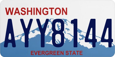 WA license plate AYY8144