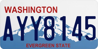 WA license plate AYY8145